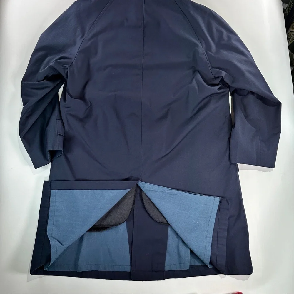 Casualcraft lined overcoat removable liner navy men 40R